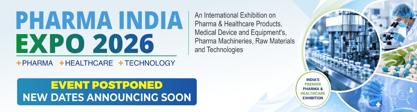 Pharma India Expo 2026 Banner